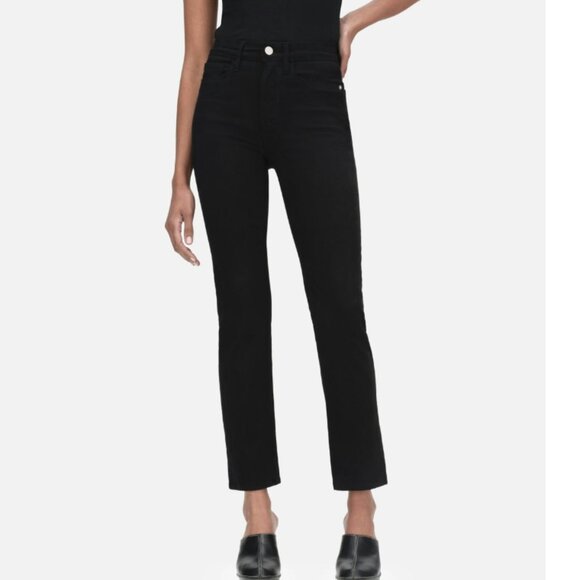 New Frame Denim Le High Straight Leg Jeans in Film Noir size 24 - Picture 1 of 16